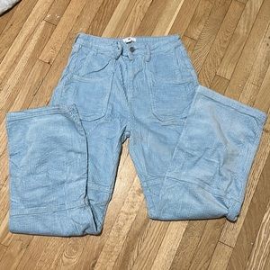 28 waist size corduroy light blue pants.